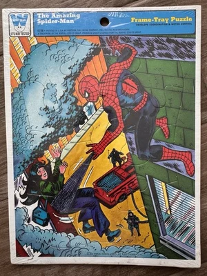 Rare Early Edition Sealed 76’ Spider-Man Frame-Tray Puzzle Whitman Marvel Comics - Image 1 of 4