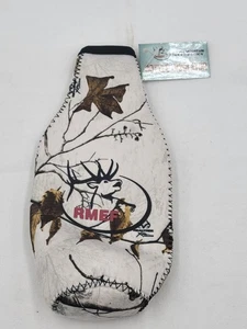 RMEF Rocky Mountain Elk Foundation White Real Tree Camo Bottle Koozie Insulator - Bild 1 von 2