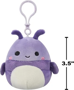 Squishmallows 3.5 Inch Clip-On Plush Purple Beetle (Axel) - Picture 1 of 3