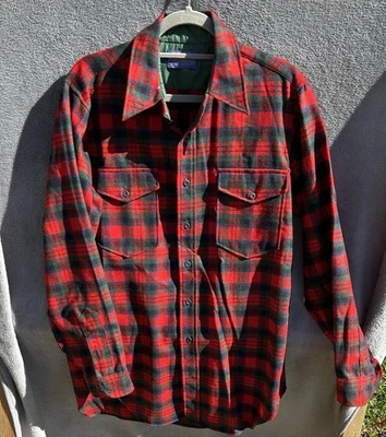Camisa Pendleton EE. UU. Vintage Años 70 80 Macduff Lana Tartán Talla 15 1/2 P1 Foto 1 de 4