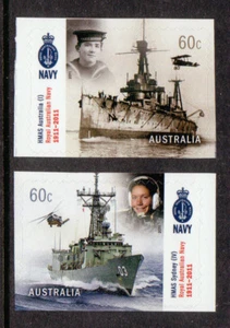 AUSTRALIA 2011 ROYAL AUSTRALIAN NAVY PAIR SELF/AD. UM - Picture 1 of 1