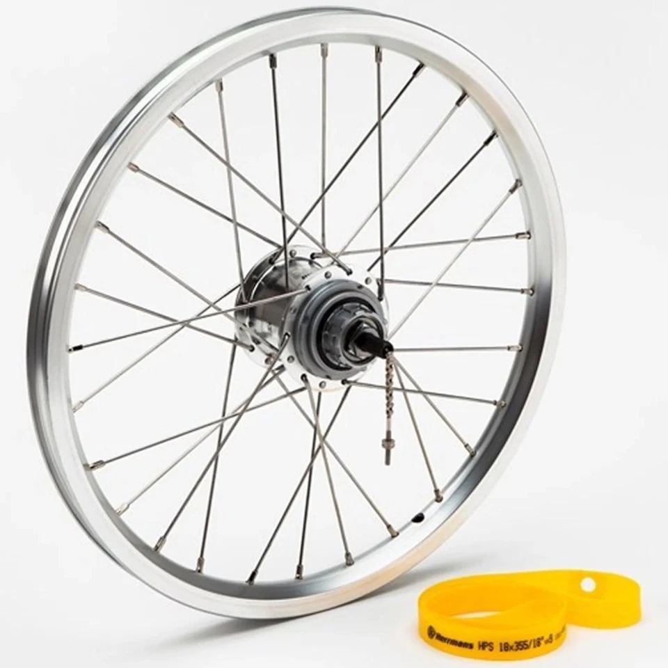 Brompton Rear Wheel - New Rim Fitted To Your Existing Wheel - Image 1 of 2