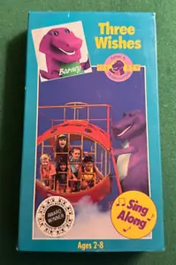 Barney - Three Wishes VHS + FREE DVD - Picture 1 of 4