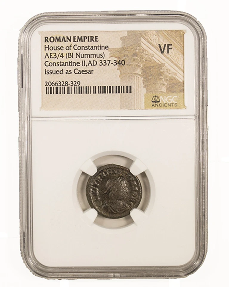 NGC (VF) Roman AE3/4 of  Constantine II (AD 316-340) NGC Ancients VERY FINE - Image 1 of 2