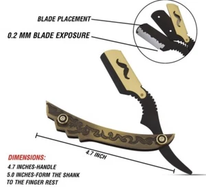 All Purpose Straight Edge Razor Blade Cut-Throat Mustache Blade - Picture 1 of 2