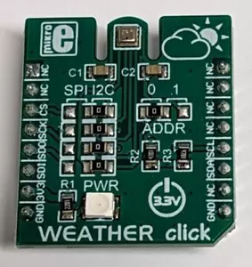 MIKROE-1978 Temperature Sensor Weather Click CAN SPI UART I2C for Click Board - Picture 1 of 9