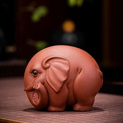A la venta té chino mascota elefante estatua mascota casa calentamiento regalo artículos de arte pequeños Foto 1 de 4