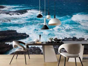 3D Seaside Stones S036 Wallpaper Mural Self-adhesive Removable Sticker Kids Pa - Picture 1 of 11