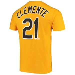 MAJESTIC 🏴‍☠️ Pirates 🏴‍☠️ Authentic ROBERTO CLEMENTE Cooperstown T-SHIRT - Picture 1 of 2