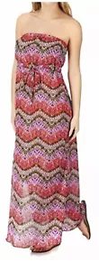 Nwt Freya Inferno AS3760 Bandeau Maxi Beach Dress Amber (AMR) Small 10- - Picture 1 of 12