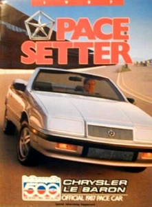 1987 71st Indy 500 Official Souvenir Chrysler Lebaron Pace Car sales brochure - Picture 1 of 1