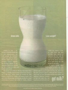 2004 Print Ad Got Milk Lose Weight Drink Glass America's Dairy Farmers Art - Picture 1 of 4