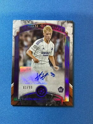 2022-23 Topps UEFA Museum Collection Hakon Arnar Haraldsson Archival Auto /99 RC - Image 1 of 2
