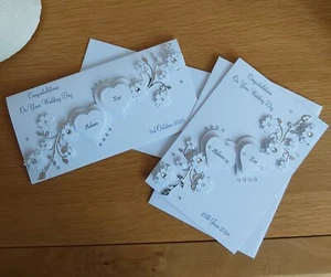Personalised Handmade Wedding or Anniversary Gift Money Wallet & Card - Picture 1 of 10