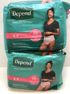 Depend Fresh Protection Women's Underwear, Small, 38ct Free Shipping!