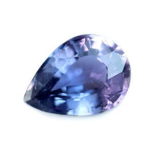 Certified Natural Unheated Purple Sapphire 0.84ct SI Clarity Madagascar Pear - Picture 1 of 3