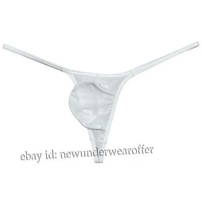 Men Ice Silk String Thong Grape Smugglers Contoured Pouch Underwear Narrow Waist - Image 1 of 4