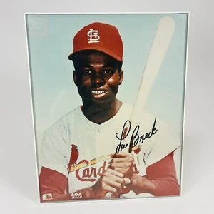 LOU BROCK SIGNED 8x10 FRAMED PHOTO FROM LOU BROCKS PERSONAL ESTATE LOA Z1 - Picture 1 of 4