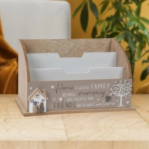 Cassetta delle lettere in legno rack autoportante organizer ufficio casa famiglia appartenenti - Foto 1 di 2