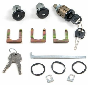 86-92 Camaro Door & Hatch Lock Cylinder Set w/ Power Pull Down Rear Hatch NEW - Picture 1 of 2