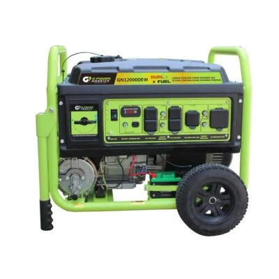 Generador de gas combustible doble híbrido portátil Green Power 12.000 W con arranque eléctrico Foto 1 de 4