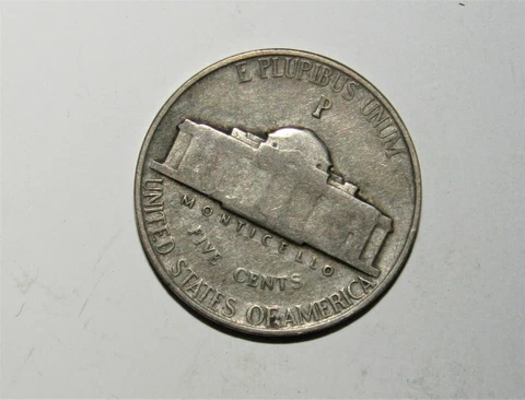 1945-P JEFFERSON Silver War Nickel Broken R in Pluribus ERROR Cover