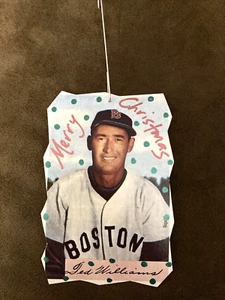 TED WILLIAMS handmade 1954 Bowman Christmas tree ornament HOF - Picture 1 of 2
