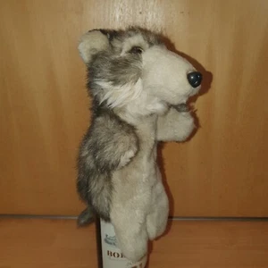 Vintage Hand Glove Puppet WOLF HUSKY DOG Furry Plush Animals The Muppets - Photo 1/3
