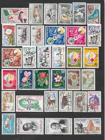 MALI     VARIOUS USED EARLY POSTAGE & AIRMAIL ISSUES     1959 to 1965 Cover