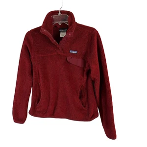 Patagonia Women’s Brick Red Re-tool Snap Fleece Pullover Size Small - Picture 1 of 4