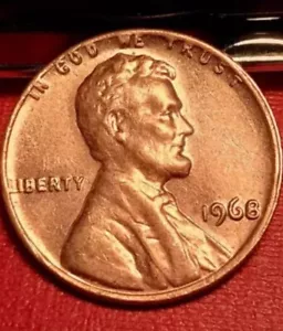 RARE 1968 Lincoln Cent Penny ERROR / "L" Variant No Mint Mk RD Red DDO - Picture 1 of 14
