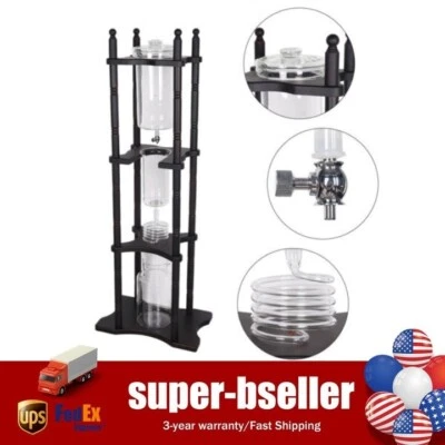 Кофеварка холодного заваривания 2500 мл стеклянная голландская кофеварка капельница со льдом кофейная башня - Изображение 1 из 4