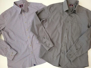Lote de camisas abotonadas manga larga Untuckit para hombre talla grande - Imagen 1 de 7