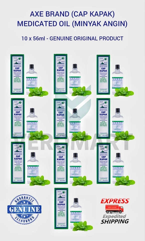 2X Axe Brand Universal Medicated Oil 56ml Headache Cold Pain Relief Ship US