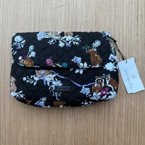 Vera Bradley Merry Mischief Brush & Cosmetic Case Winter Animals Bag Travel NEW - Picture 1 of 9