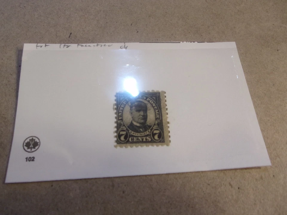 USA Used, 1926 Issue, Scott #588, 7 cent McKinley, Black, Perf 10. - Image 1 of 1