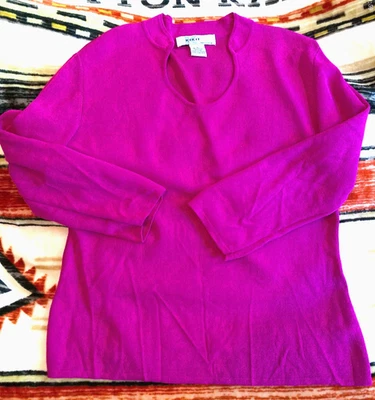 KIKIT MAURICE SASSON SUÉTER DE COLECCIÓN RAYÓN TALLA L ROSA PROFUNDO MANGA 3/4 HONG KONG Foto 1 de 4