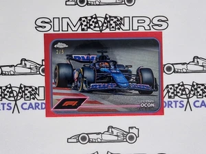 2024 Topps Chrome F1 #81 Esteban Ocon Red Refractor #2/5 SP Rare Formula 1 Card - Picture 1 of 2