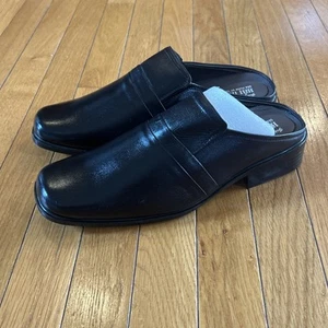 Neu Hai Mo Cay Herren Größe 47 US Größe 12,5-13 schwarz Slipper elegante Arbeit Freizeitschuhe - Bild 1 von 7