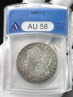 1886-O $1 Morgan Dollar ANACS AU58 Silver US Coin - Image 1 of 4