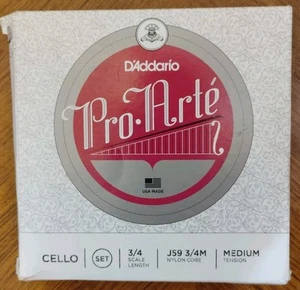 D'Addario Pro-Arte CELLO STRING SET-3/4 FULL PRO ARTE ORCHESTRA-BULK-BEST OFFER! - Picture 1 of 2