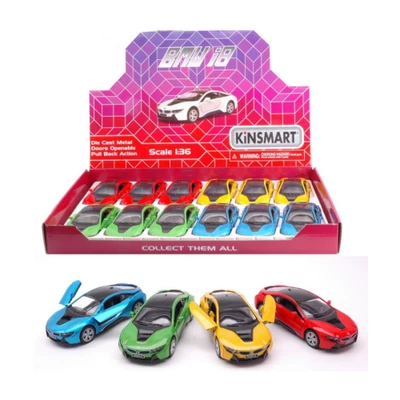 BMW i8 cm 12, 5 Colori Assortiti (1 Modellino a Scelta) 1:36 Kinsmart Modellismo - Immagine 1 di 3