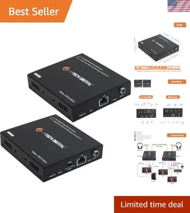 Rallonge HDMI et USB 4K@30Hz, portée 328 pieds avec support technique à vie inclus - Photo 1/8