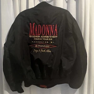 RARE Madonna Blond Ambition Tour 1990 Alpha Bomber Jacket XL Promo Pioneer - Picture 1 of 18