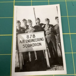 Vintage Foto 878 Air Engineering Squadron Young Airman 1946 Texas  - Bild 1 von 3