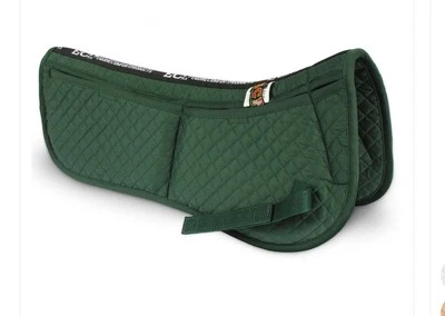 NWT ECP Hunter Green Equine comfort products CONTOURED Half pad with shims - Image 1 of 2