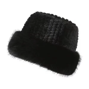 3X (Sombrero Cubo de Piel Sintética de Invierno Cálido, Felpa del Frío Sombrero de Invierno de Moda8686 - Imagen 1 de 10