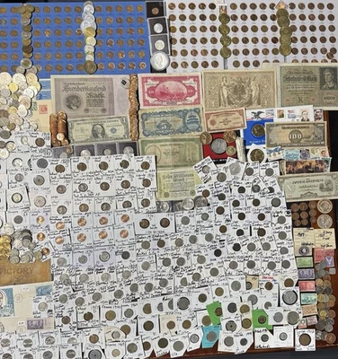 Huge Lot 750+ Coins/stamp/more~Silver WL/Mercury/Indian/Buffalo/“V”/IKE/JFK/VDB+ - Image 1 of 4