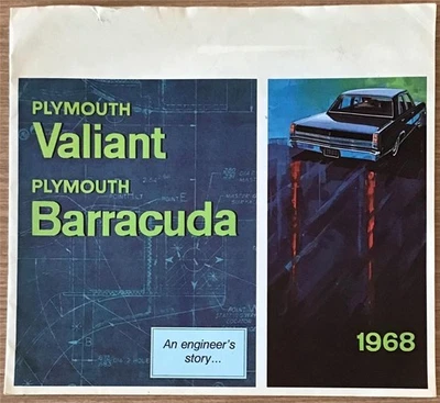 PLYMOUTH VALIANT & BARRACUDA LF Canadian Car Sales Brochure 1968  #VE 68/21 - Image 1 of 4