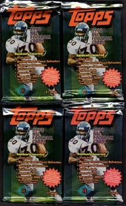 (4) 1998 Topps NFL Football Factory Sealed Foil Hobby Packs (11 Cards/Pack) - Picture 1 of 2